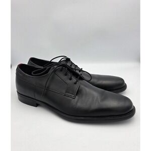 Hugo By Hugo Boss Black Leather Oxfords Dress Shoes Men's US 9 EUR 42 Lace Up